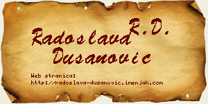 Radoslava Dušanović vizit kartica